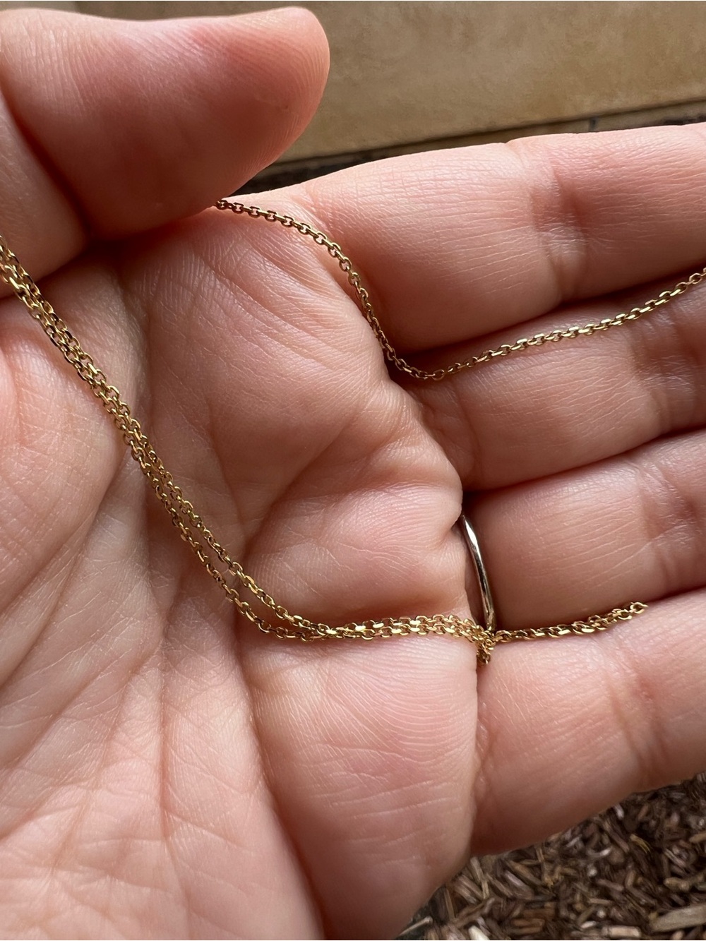 14k solid gold 18in cable chain necklace - Picture 6 of 8